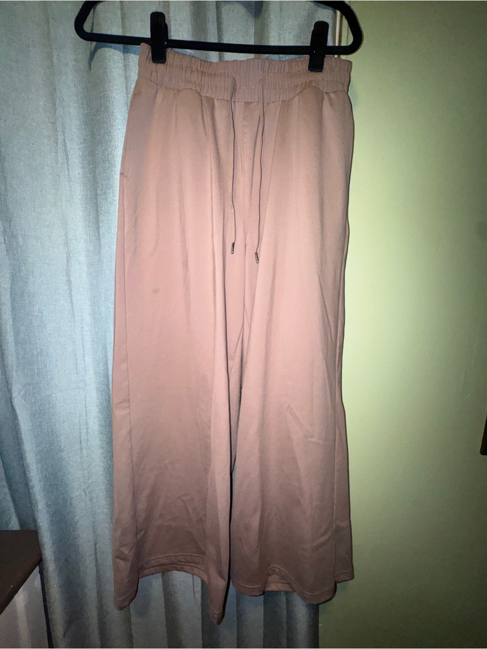 Yogalicious Wide-Leg Pull-On Pants in Dusty Rose